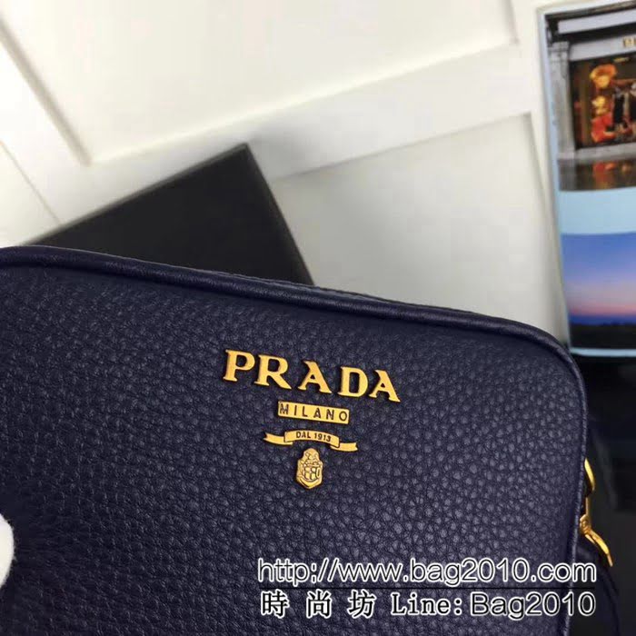 普拉達PRADA原單 原單 P家新款專櫃品質 1BH036 原廠自然摔紋牛皮 單肩斜挎包 PHY1599